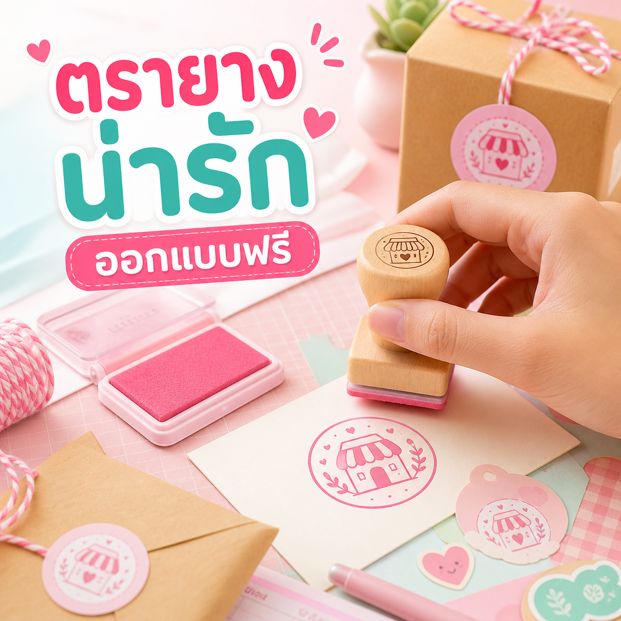ตัวอย่างตรายางและมาสคอต Silpink Design